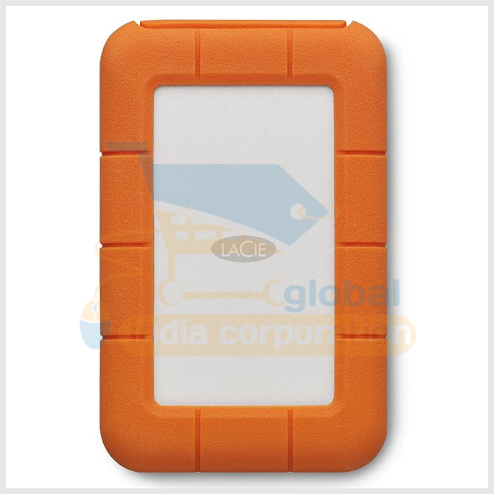 LaCie Rugged USB-C 4TB Portable External Hard Drive USB 3.0 Compatible, Drop Shock Dust Rain Resistant, for Mac & PC Desktop Laptop and 2-Year Data Recovery Services (STFR4000800)