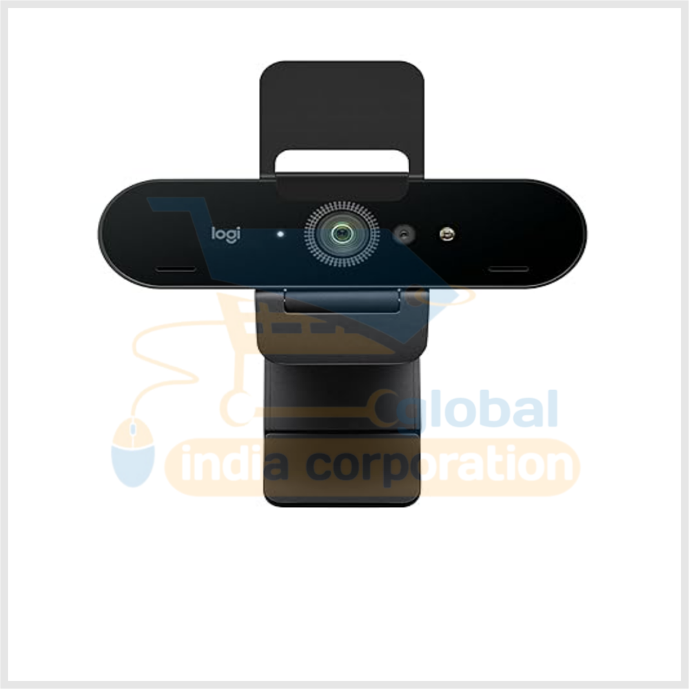 Logitech Brio 4K Webcam, Ultra 4K HD Video Calling, Noise-Canceling mic, HD Auto Light Correction, Wide Field of View, Works with Microsoft Teams, Zoom, Google Voice, PC/Mac/Laptop/Tablet, Black