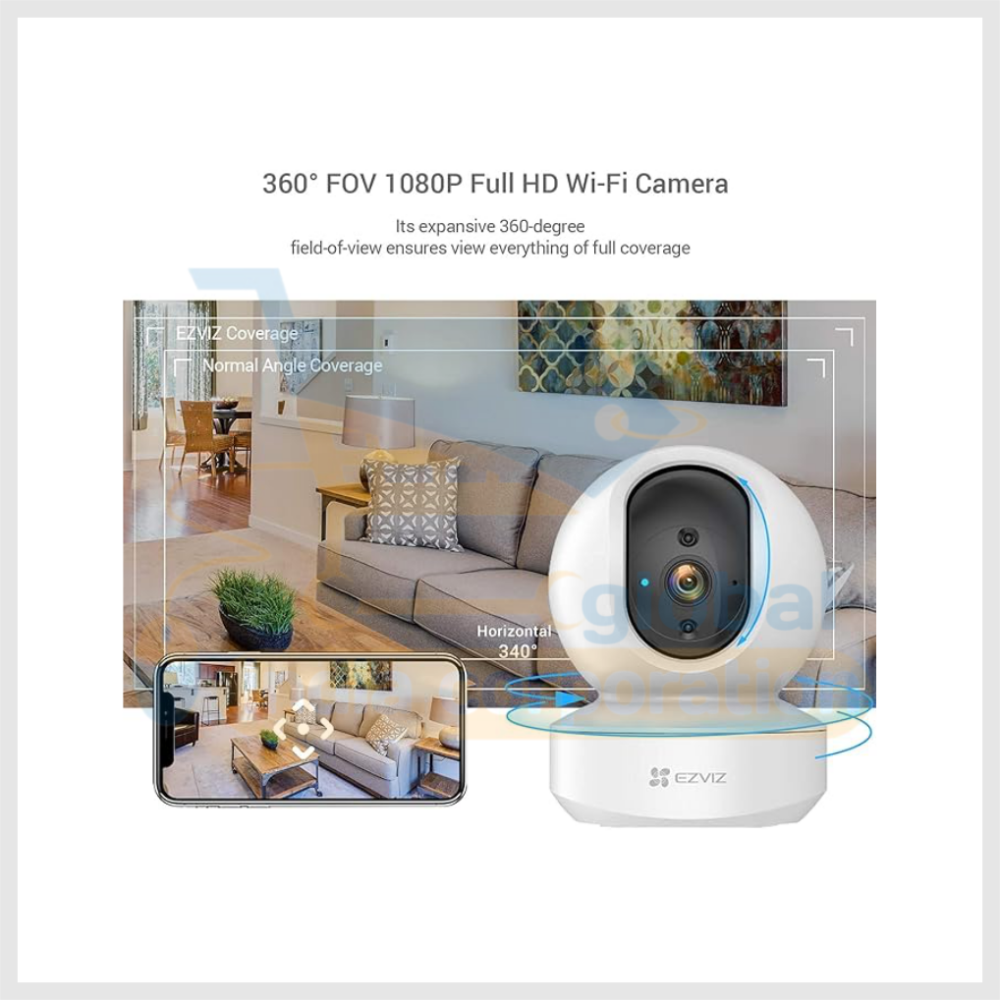 EZVIZ CS-TY1(1080P) Smart Home WiFi CCTV Camera with Motion Detection | Smart Tracking | Two Way Talk | Smart Night Vision | Sleep Mode and MicroSD Card Slot Alexa Voice Control Features - Image 2