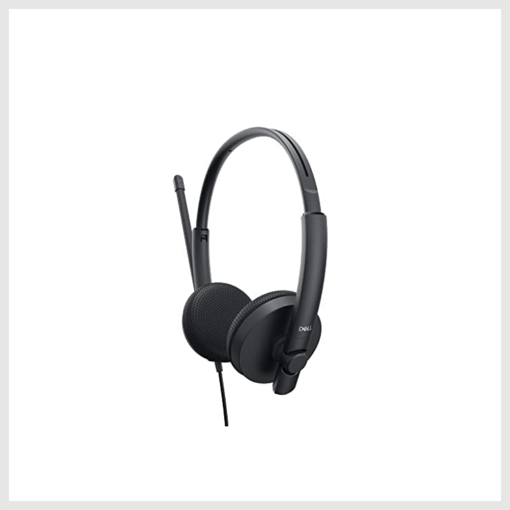Dell Leatherette Wired Stereo Over Ear Headset|Frequency Response 20-20k Hz (Audio) 150-7k Hz (Microphone)|Noise Cancelling|Status Indicator|WH1022-Black - Image 4
