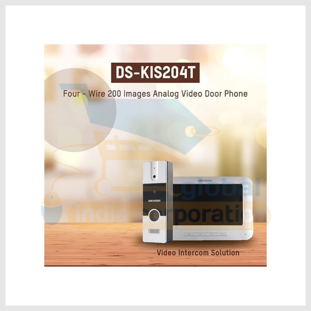 HIKVISION Analog Video Door Phone/Bell with 7" TFT LCD Screen Wired| 1080p Resolution | BuiltIn Mic & Loudspeaker| Noise Echo Cancellation| Record Upto 200 Picture | One Call Button(DS-KIS204T) - Image 5