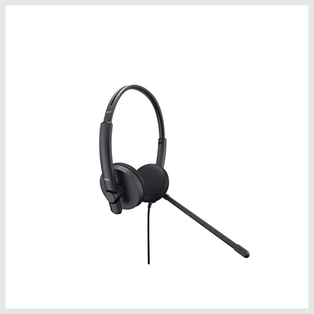 Dell Leatherette Wired Stereo Over Ear Headset|Frequency Response 20-20k Hz (Audio) 150-7k Hz (Microphone)|Noise Cancelling|Status Indicator|WH1022-Black - Image 5