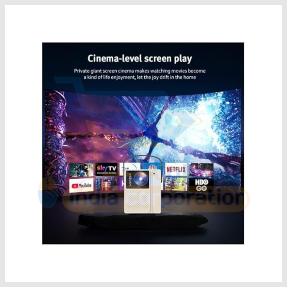 Equater T2 Pro Mini Smart Portable Projector for Indoor & Outdoor Mini Theater 1080p Full HD with 4K Support, Android 11 with Built-in apps, 2000 lumens with USB Interfaces Compatible with Smartphone - Image 6