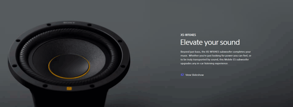 XS-W104ES | 25 cm (10) Mobile ES™ 4-ohm Subwoofer