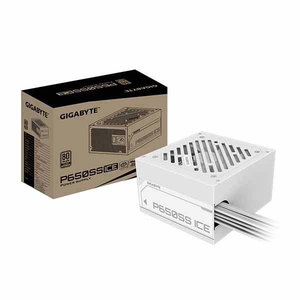 Gigabyte P650SS ATX 3.0 650 Watt 80 Plus Silver Power Supply (White)