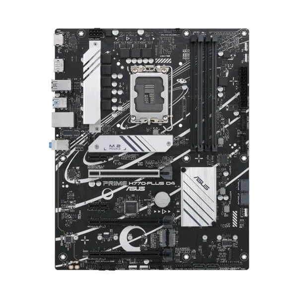 ASUS Prime H770-PLUS D4 Intel H770 (13th, 14th and 12th Gen) LGA 1700 ATX Motherboard with PCIe 5.0, 3xPCIe 4.0 M.2 Slots,DDR4,2.5Gb LAN,DisplayPort, HDMI,USB 3.2 Gen 2 Type-C,Thunderbolt™ (USB4®) Support