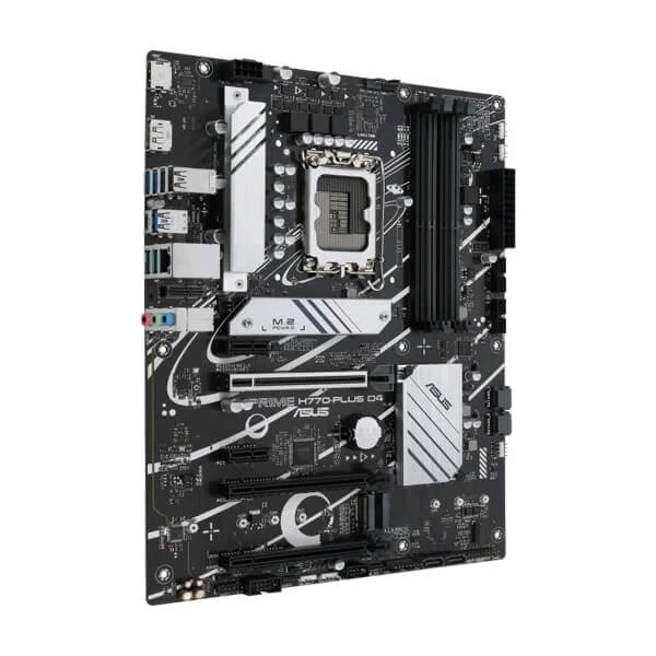 ASUS Prime H770-PLUS D4 Intel H770 (13th, 14th and 12th Gen) LGA 1700 ATX Motherboard with PCIe 5.0, 3xPCIe 4.0 M.2 Slots,DDR4,2.5Gb LAN,DisplayPort, HDMI,USB 3.2 Gen 2 Type-C,Thunderbolt™ (USB4®) Support