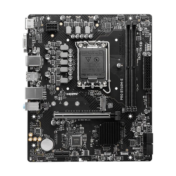 MSI Pro B760M-E DDR5 LGA 1700 mATX Motherboard Supports Intel 12th , 13th & 14th Gen Processors