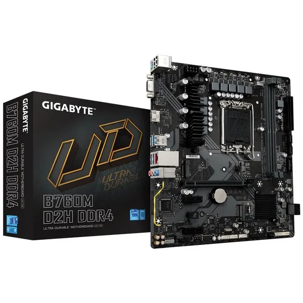 GIGABYTE B760M D2H DDR4 (rev. 1.0) Intel Motherboard Supports Intel 12th, 13th & 14th Gen Processors