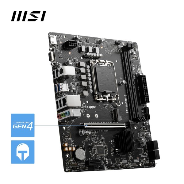 MSI Pro H610M-E mATX Intel LGA 1700 Motherboard Supports Intel 12th , 13th & 14th Gen Processors