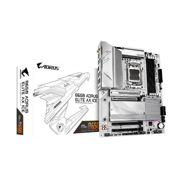 Gigabyte B650 Aorus Elite AX ICE AMD AM5 LGA 1718 ATX Motherboard