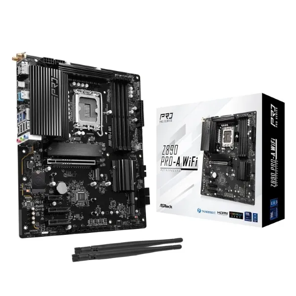 ASRock Z890 Pro-A WiFi 6E Intel Core Ultra DDR5 LGA1851 ATX Motherboard
