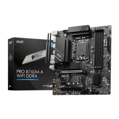 MSI Pro B760M-A WIFI DDR4 Intel Motherboard Supports Intel 12th , 13th & 14th Gen Processors