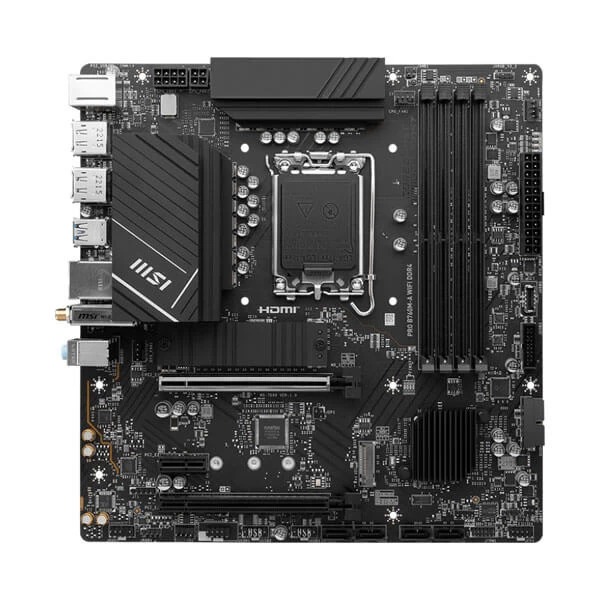 MSI Pro B760M-A WIFI DDR4 Intel Motherboard Supports Intel 12th , 13th & 14th Gen Processors