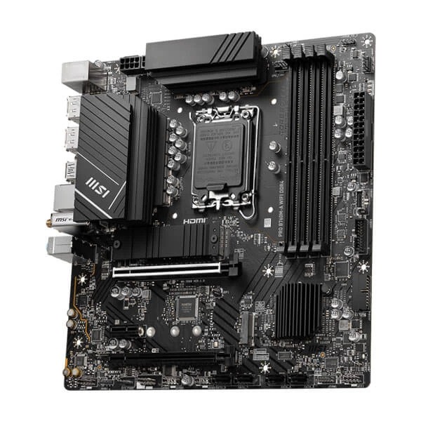 MSI Pro B760M-A WIFI DDR4 Intel Motherboard Supports Intel 12th , 13th & 14th Gen Processors