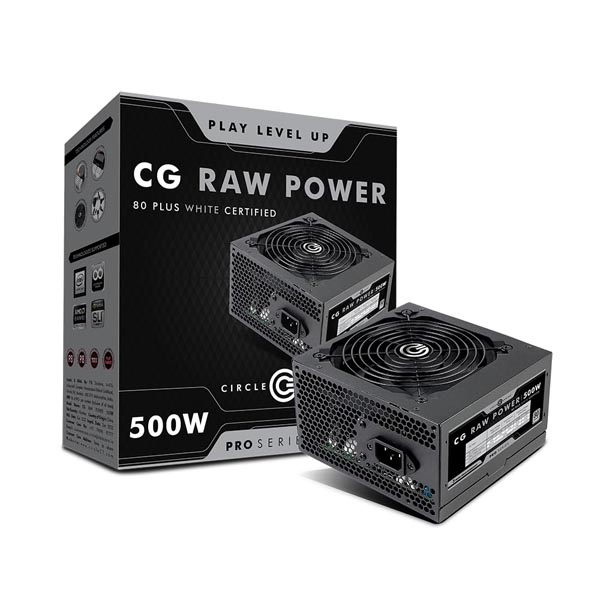 Circle CG Rawpower Pro 500W ATX 80 Plus Non-Modular Power Supply