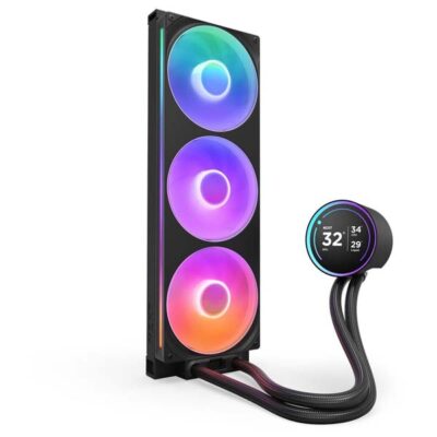 NZXT Kraken Elite 420 RGB 420mm All in One Liquid CPU Cooling Kit (Black)