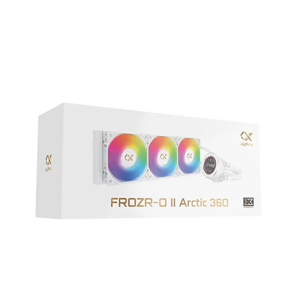 Xigmatek Frozr-O II 360 Arctic ARGB 360mm CPU Liquid Cooler With LCD Display (White)