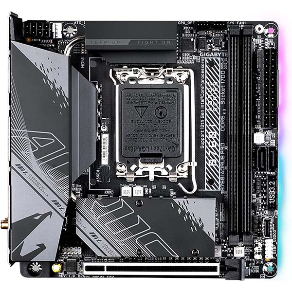 GIGABYTE B760I AORUS PRO LGA 1700 Intel B760 DDR5 SATA 6Gb/s Mini ITX Motherboard Supports Intel 12th, 13th & 14th Gen Processors