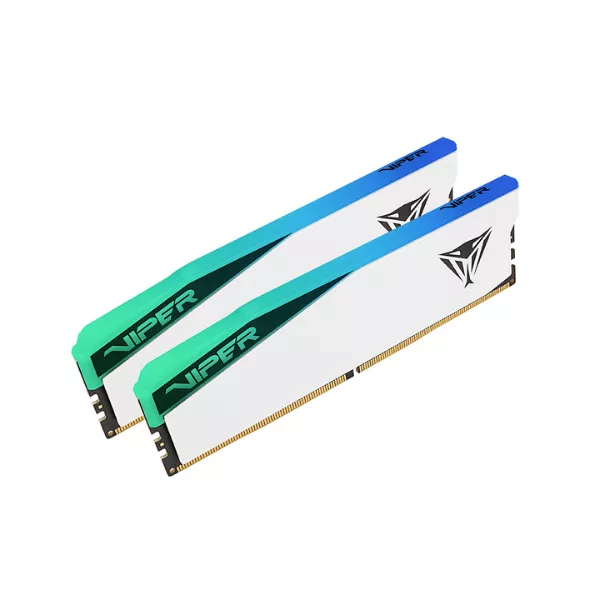 Patriot Viper Elite 5 RGB DDR5 32GB (2X16GB) 6000 MHz CL30 RAM DIMM Module (White)