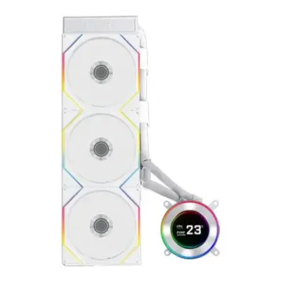 Lian Li Hydroshift II LCD-C 360TL White All-in-One CPU Cooler with LCD and UNI FAN TL (White)