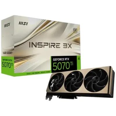 MSI GeForce RTX 5070 Ti Inspire 3X OC Plus 16GB GDDR7 Graphics Card