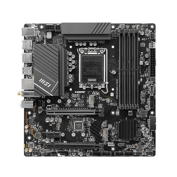 MSI Pro B760M-A WIFI DDR5 Motherboard Supports Intel 12th , 13th & 14th Gen Processors