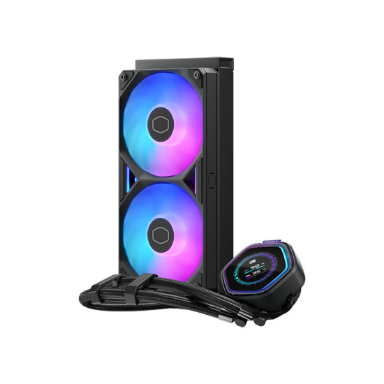 Cooler Master MasterLiquid Atmos II LCD 240mm CPU Liquid Cooler Black