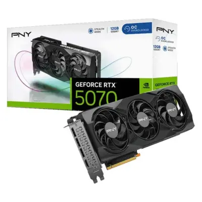 PNY NVIDIA GeForce RTX 5070 OC Triple Fan Graphics Card