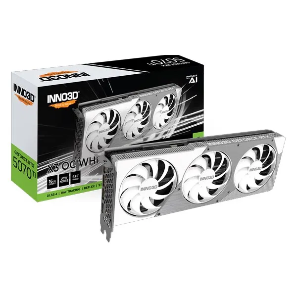Inno3D RTX 5070 Ti X3 OC WHITE 16Gb GDDR7 Graphics Card