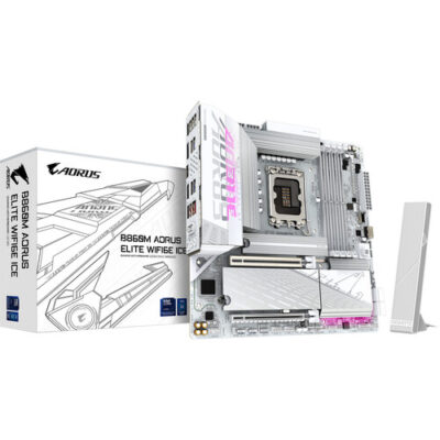 Gigabyte B860M Aorus Elite WiFi6E ICE LGA 1851 mATX Motherboard