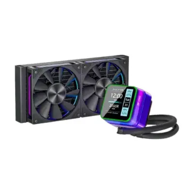 Ant Esports Glacius-240D 240mm ARGB AM5/LGA1851 Black AIO Liquid Cooler with display