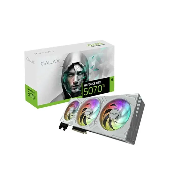 Galax Rtx 5070 Ti EX Gamer 1-Click OC White 16Gb GDDR7 Graphics Card