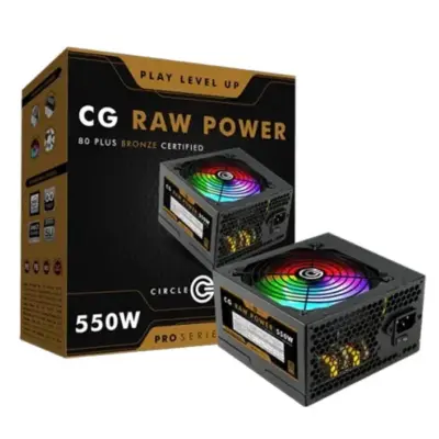 Circle CG Raw Power 550W RGB 80 Pro Plus Bronze SMPS (Black)