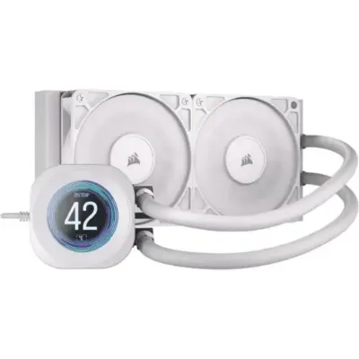Corsair Nautilus 240 RS LCD Liquid CPU Cooler – White