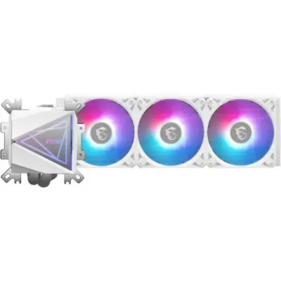 MSI MAG CORELIQUID I360 – AIO ARGB CPU Liquid Cooler – LGA 1700 Ready – Triple 120mm ARGB PWM Fans, White