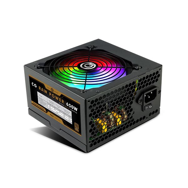 Circle CG RAW Power 650 WATTS Gaming Power Supply (Black)