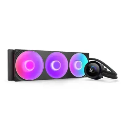 NZXT Kraken Plus 360 RGB CPU Liquid Cooler with LCD Display (Black)