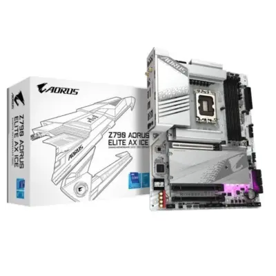 Gigabyte Z790 Aorus Elite AX Ice LGA 1700 Intel 13th Gen DDR5 Motherboard Supports Intel 12th, 13th & 14th Gen Processors