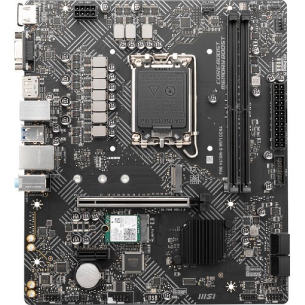 MSI Pro H610M-G Wifi DDR4 Intel LGA 1700 mATX Motherboard Supports Intel 12th , 13th & 14th Gen Processors