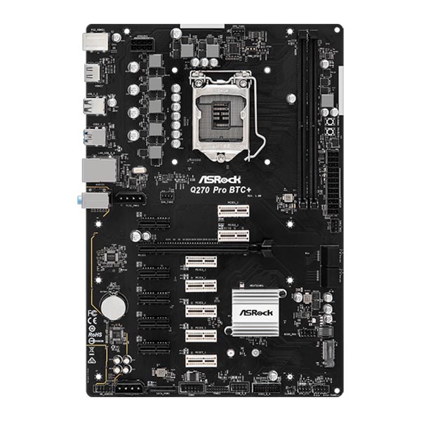 ASRock Q270 PRO BTC+ Mining Board Intel 1151 ATX DDR4 Motherboard