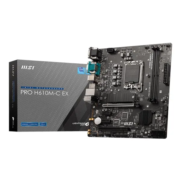 MSI PRO H610M-C EX DDR5 LGA 1700 M-ATX Motherboard