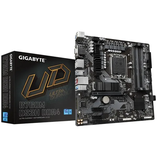 GIGABYTE B760M DS3H DDR4 (rev. 1.0) Intel Motherboard Supports Intel 12th, 13th & 14th Gen Processors