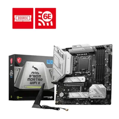 MSI MAG B760M Mortar Wifi II Intel Motherboard Supports Intel 12th , 13th & 14th Gen Processors